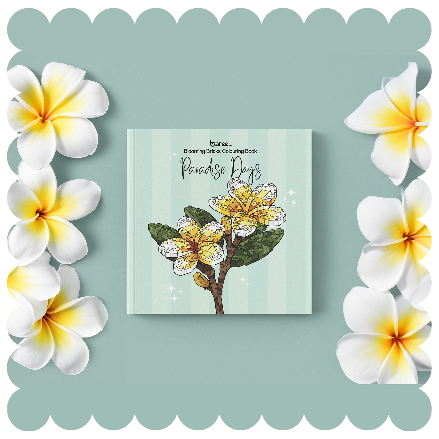 Paradise Days Blooming Bricks Colouring Book