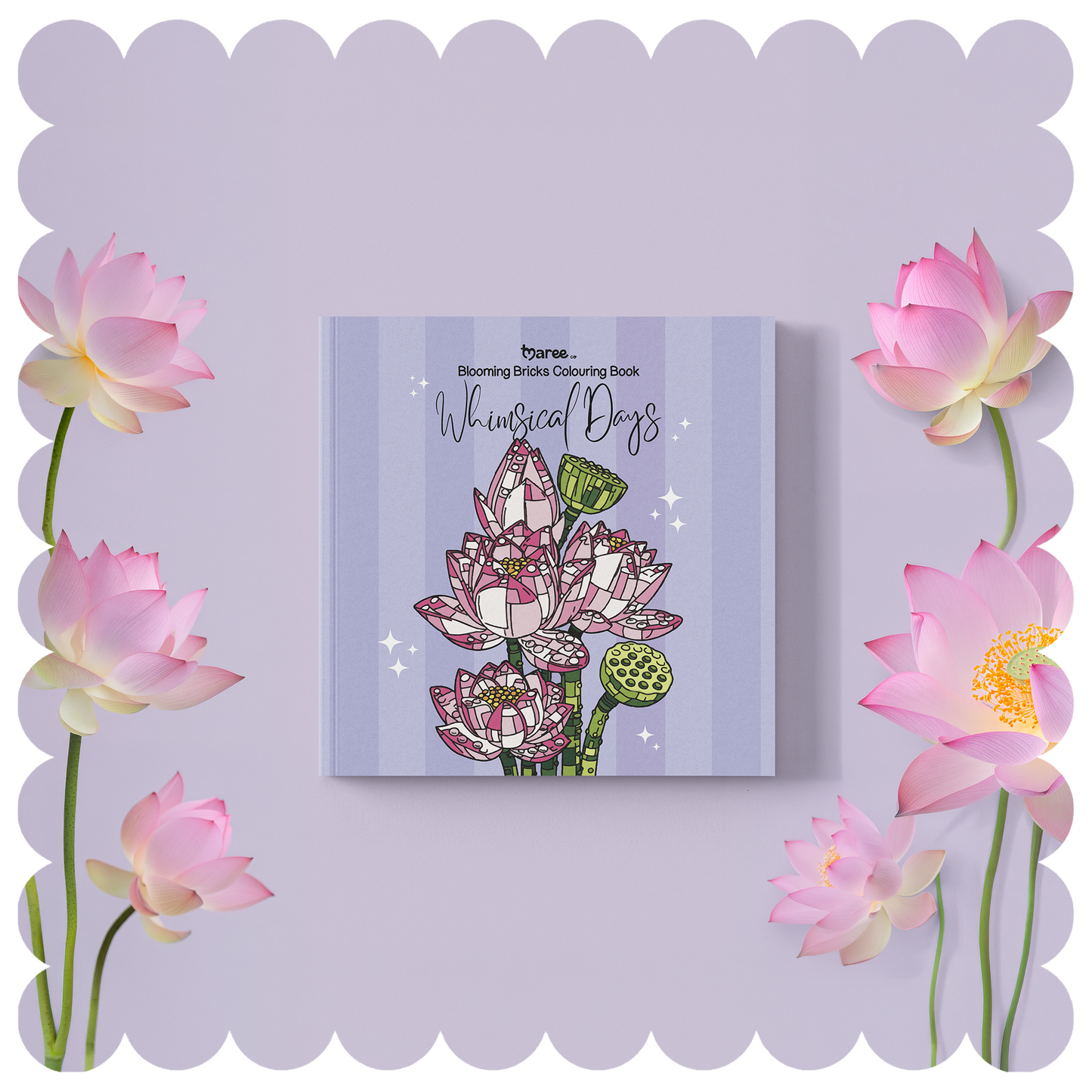 Whimsical Days Blooming Bricks Colouring Book
