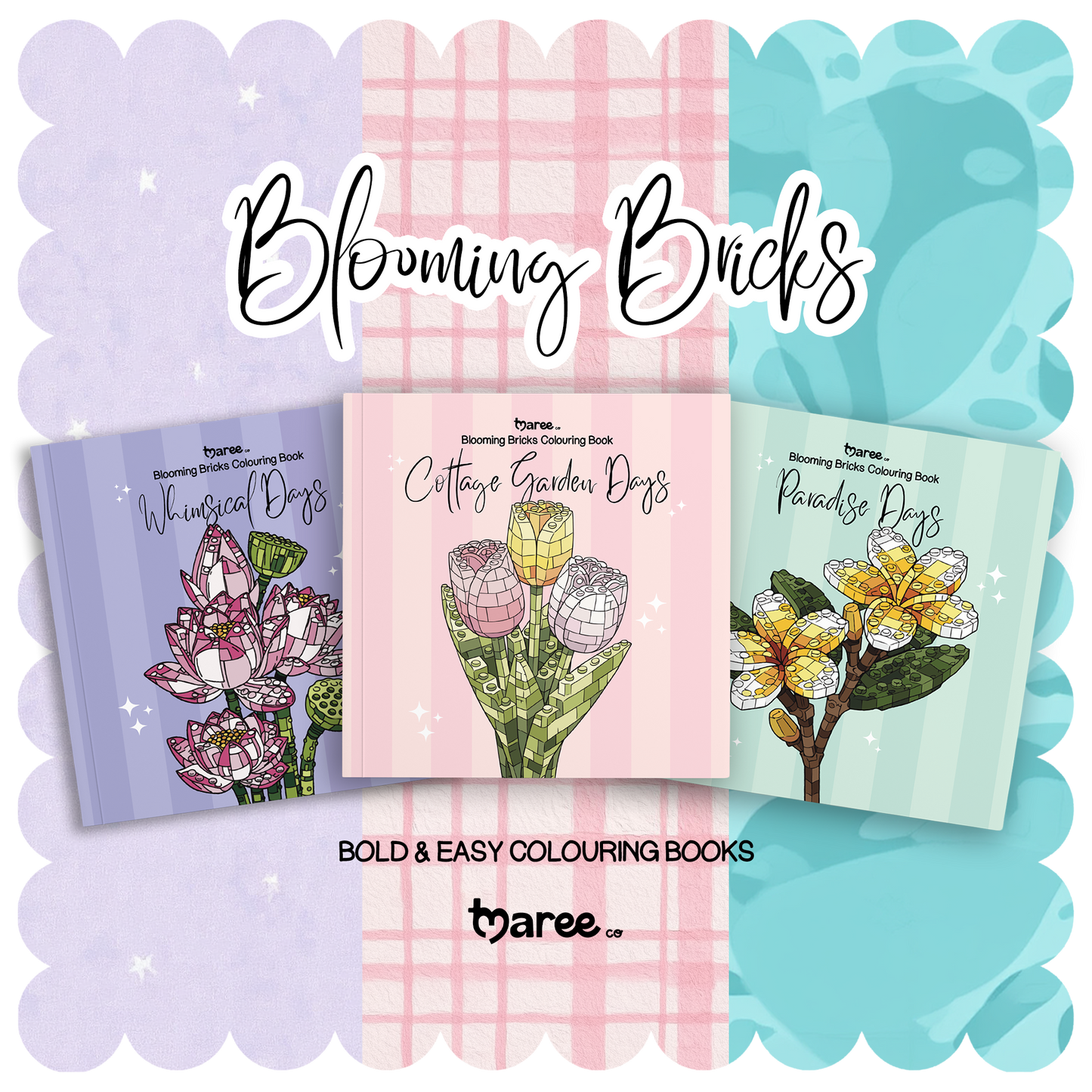 Blooming Bricks Colouring Books Bundle