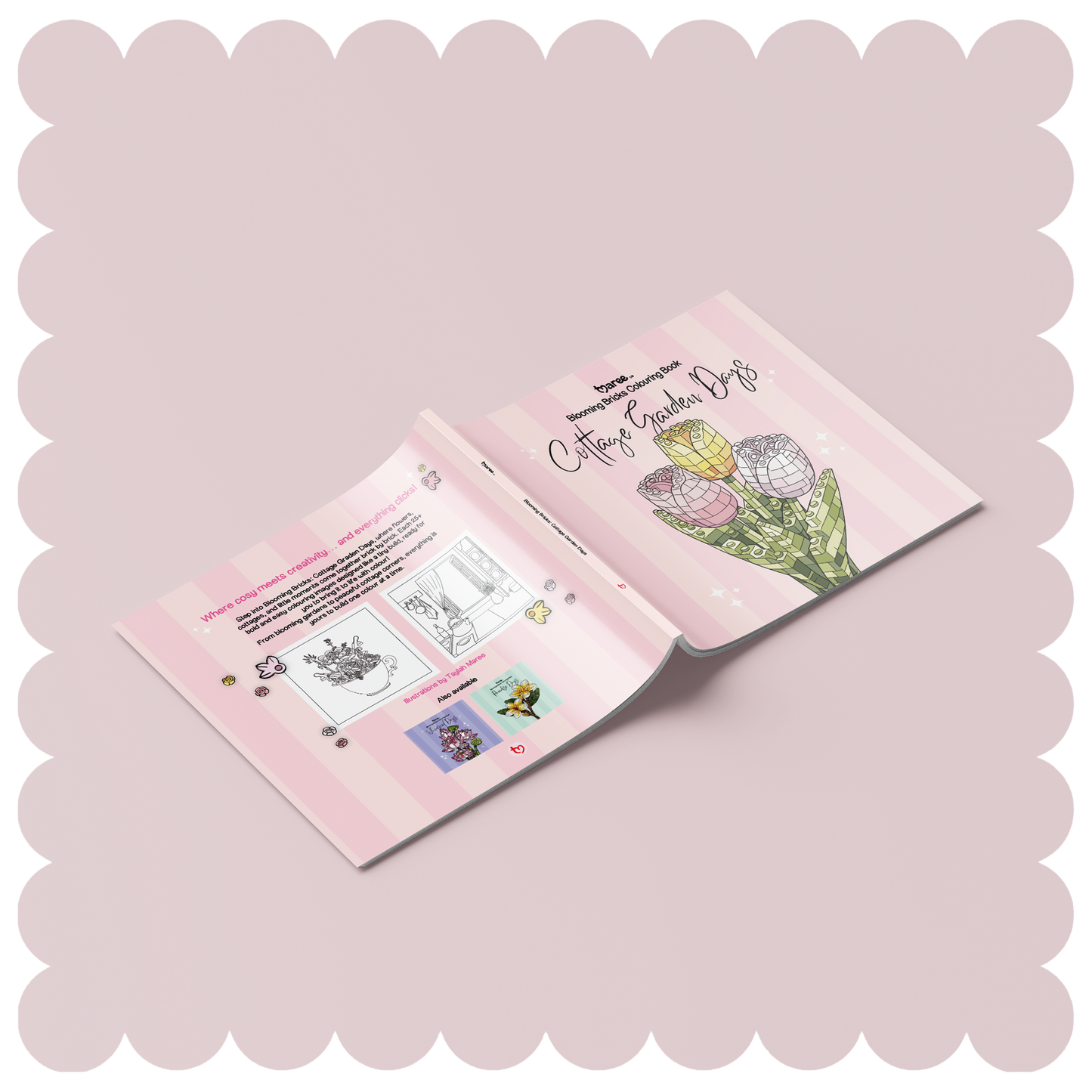 Cottage Garden Days Blooming Bricks Colouring Book