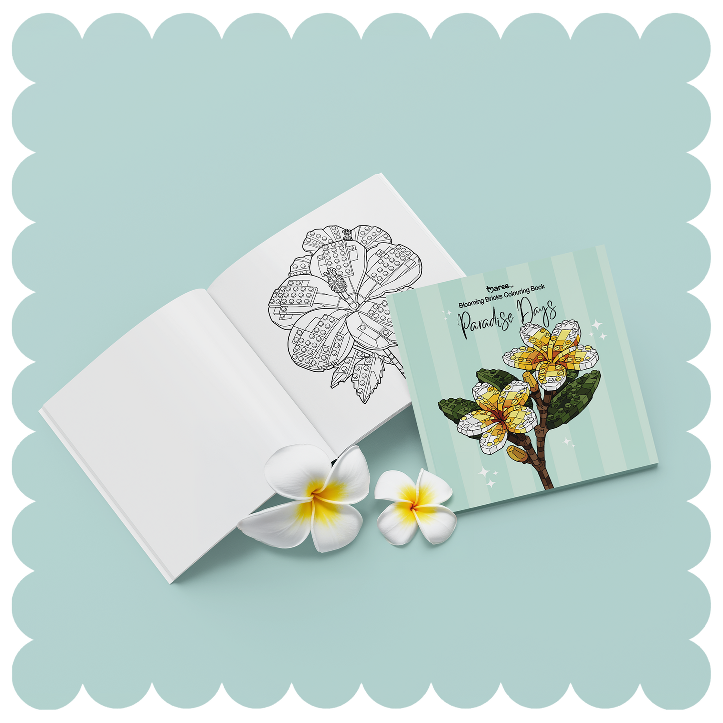 Paradise Days Blooming Bricks Colouring Book