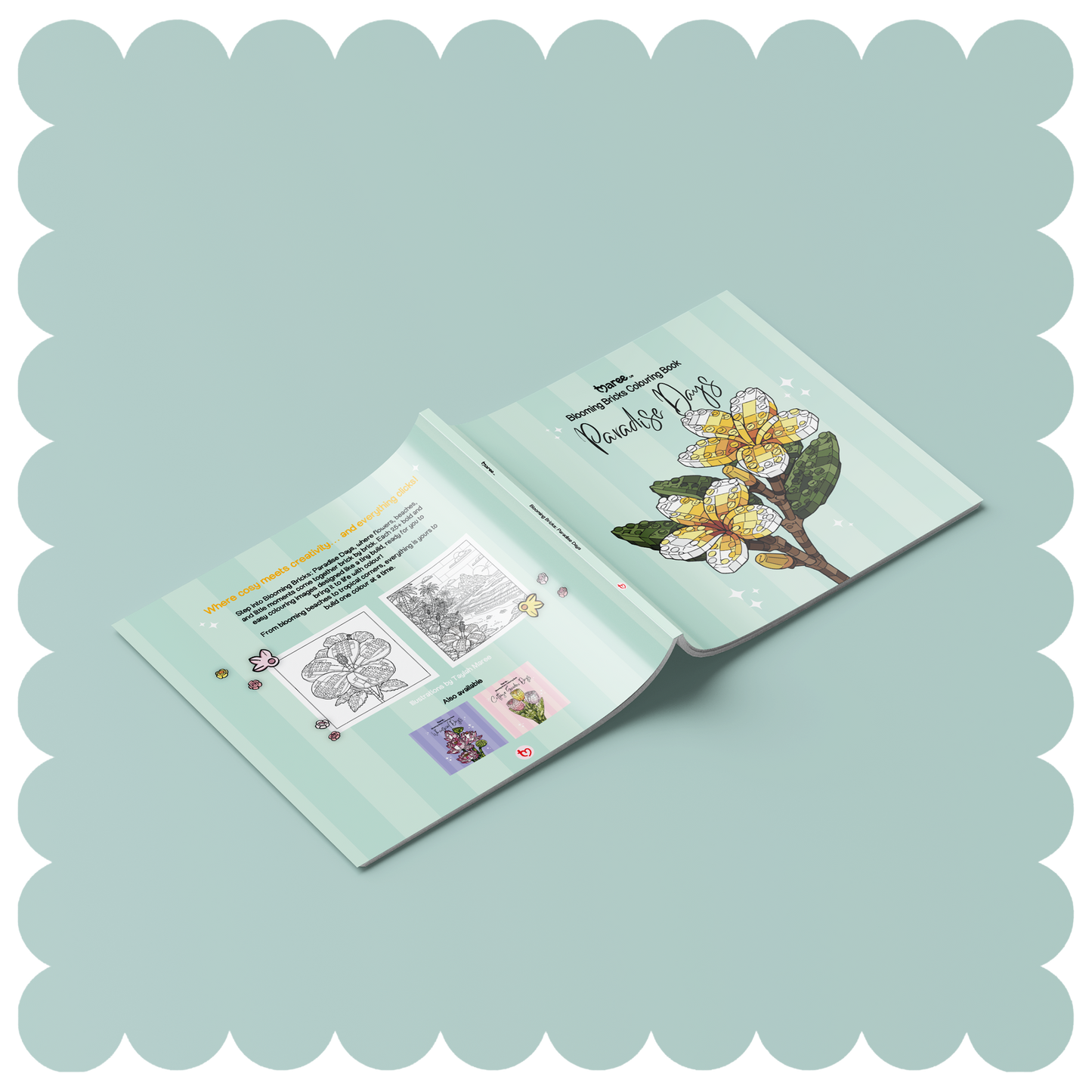 Paradise Days Blooming Bricks Colouring Book