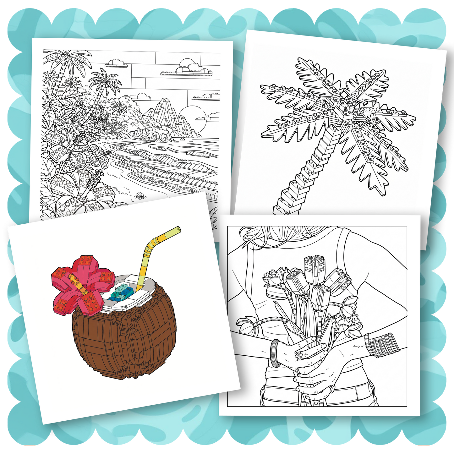 Blooming Bricks Colouring Books Bundle