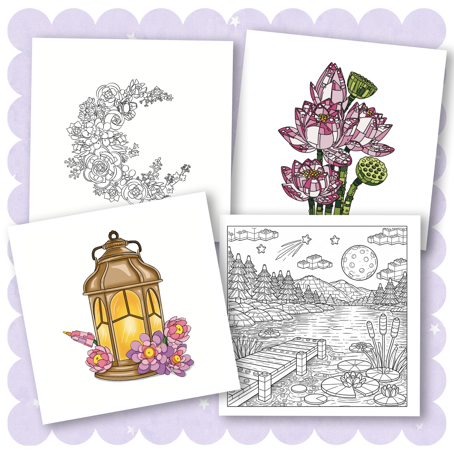 Blooming Bricks Colouring Books Bundle