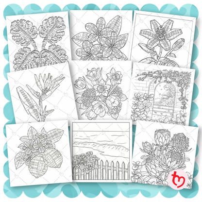 Digital Paradise Days Blooming Bricks Colouring Book