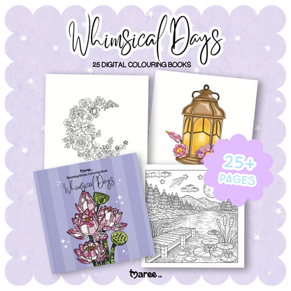 Digital Whimsical Days Blooming Bricks Colouring Book