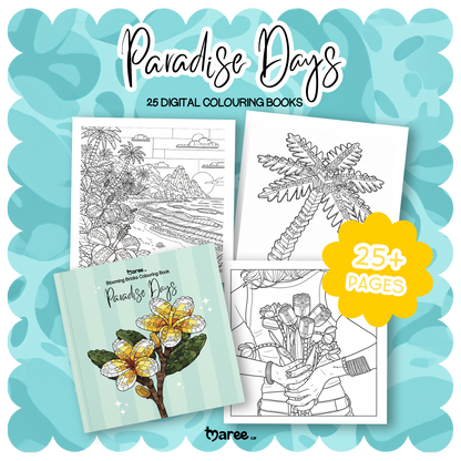 Digital Paradise Days Blooming Bricks Colouring Book