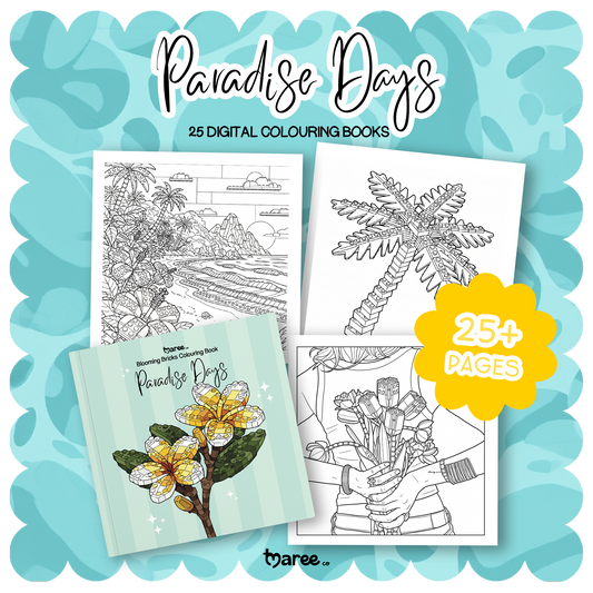 Digital Paradise Days Blooming Bricks Colouring Book